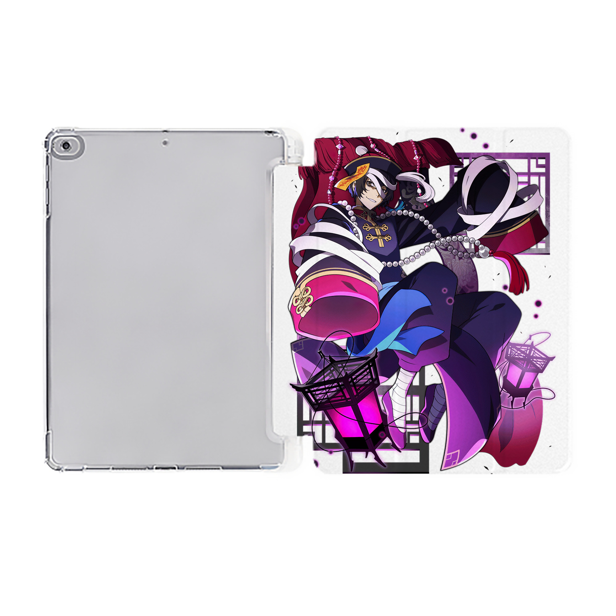 （画像用） 文豪ストレイドッグス Bungo Stray Dogs IPad ケース ペン収納付き 三つ折りスタンド PUレザー×シリコン 対応機種9.5/10.5/10.9インチ